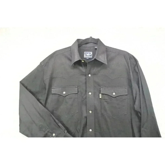 Roper Men's Western Long Sleeve Shirt-Medium-Pearl Snaps - Picture 2 of 7